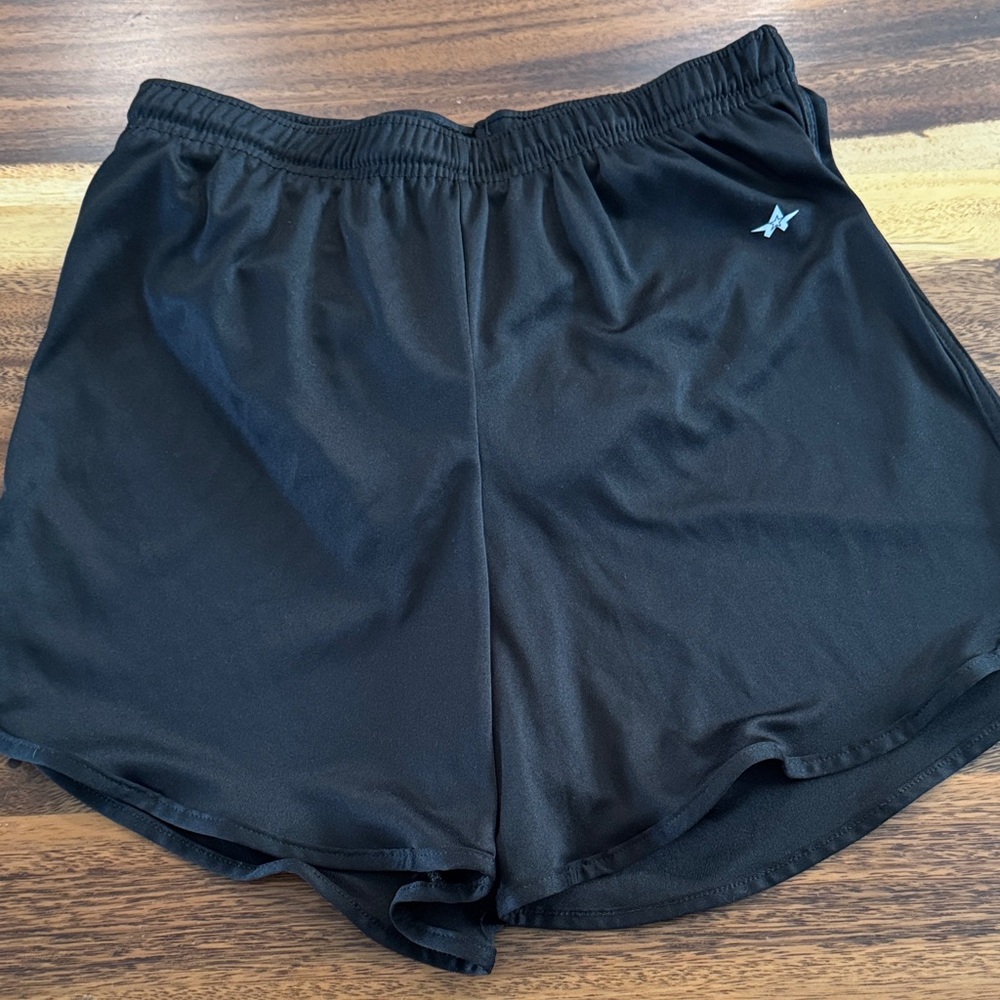 Black Athletic Shorts with Logo